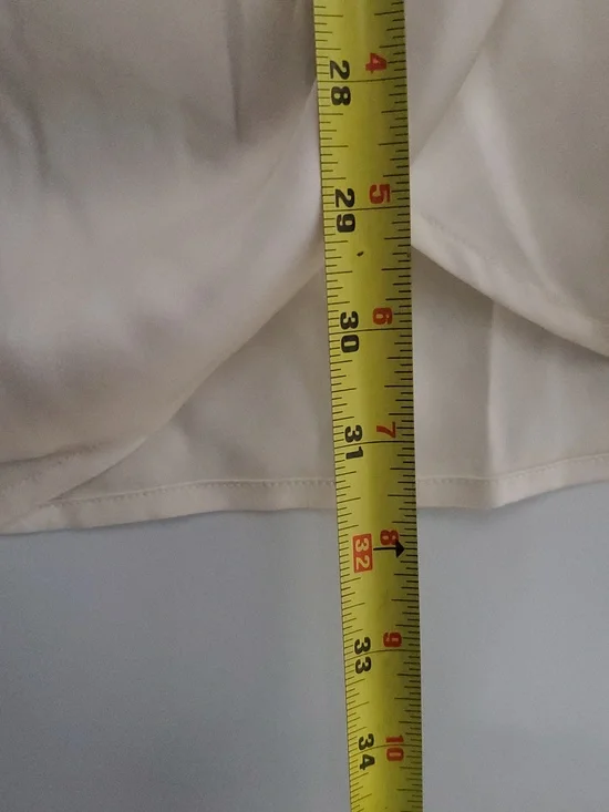 NWT Avra Agata Satin Faux Wrap Mini Dress Size XS Off White Feminine Wedding - Picture 15 of 16